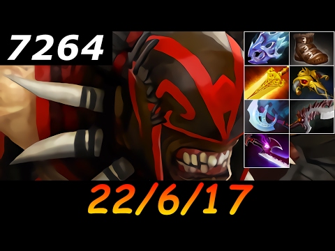 Dota 2 Bloodseeker 7264 MMR 22/6/17 (Kills/Deaths/Assists) Ranked Full Gameplay