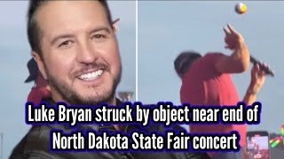 Luke Bryan struck by object near end of North Dakota State Fair concert