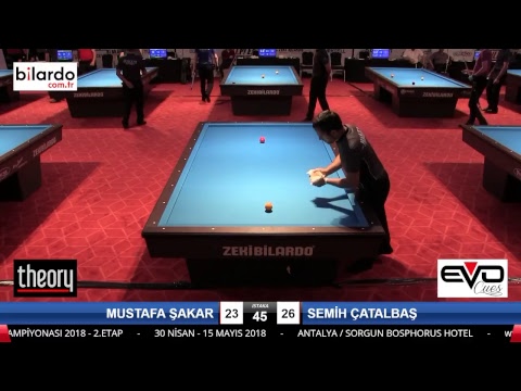 MUSTAFA ŞAKAR & SEMİH ÇATALBAŞ Bilardo Maçı - 2018 ERKEKLER 2.ETAP-2.Ön Ön Eleme