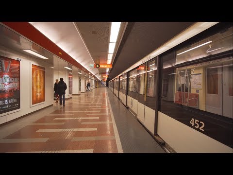 Hungary, Budapest, Metro ride from Keleti pályaudvar to Széll Kálmán tér
