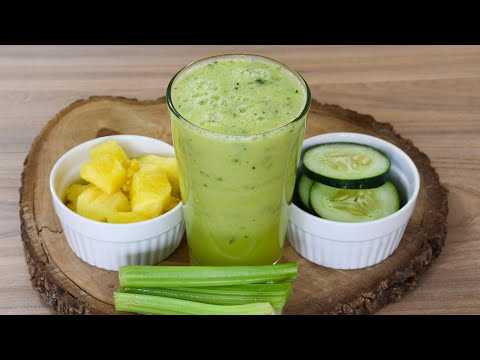Jugo de PIÑA, PEPINO Y APIO para PERDER PESO 🍍🥒🥬 ideal para ADELGAZAR