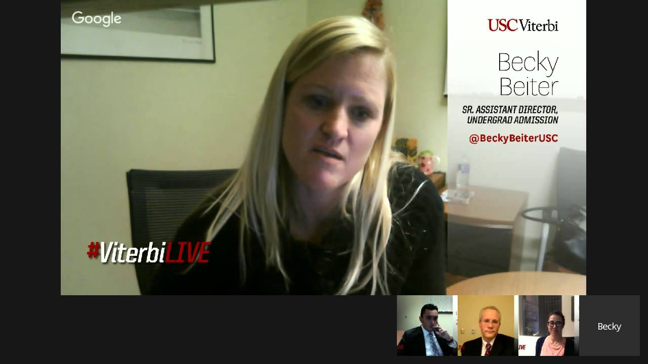 #VIterbiLIVE Chat on Admission & Applying for Fall 2016