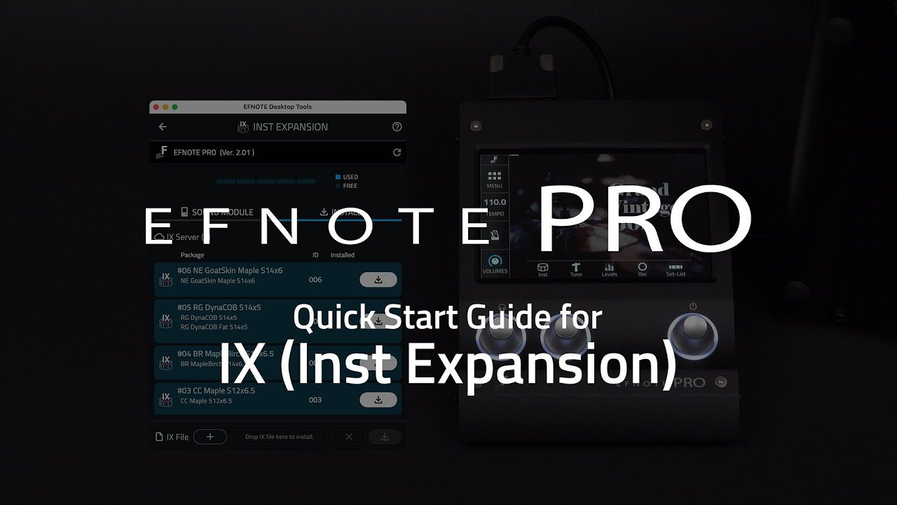 EFNOTE PRO V2.0 | Quick Start Guide for IX (Inst Expansion)