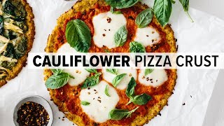 CAULIFLOWER PIZZA CRUST | the best low-carb + keto pizza crust #shorts