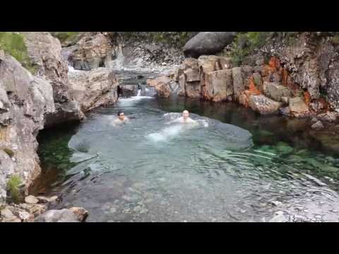Swimming in the Fairy Pools, Isle of Skye