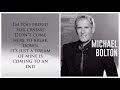 Michael Bolton - How Am I Supposed To Live Without You (Lyrics Video)