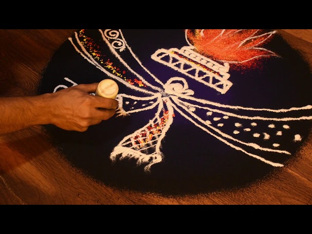 Attractive tulsi vivah rangoli design by rohit art