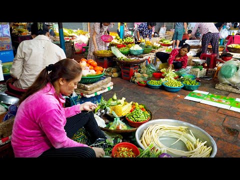 Street Food Tour - Fresh Foods For Sales In Cambodian Market