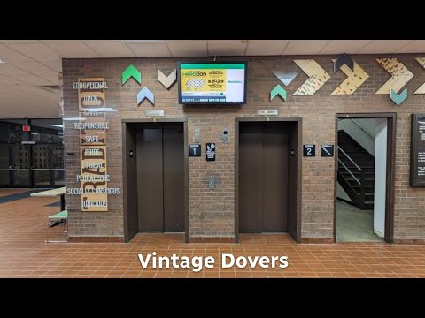 Vintage Dover Oildraulic elevators at Corbly Hall - Marshall University in Huntington WV