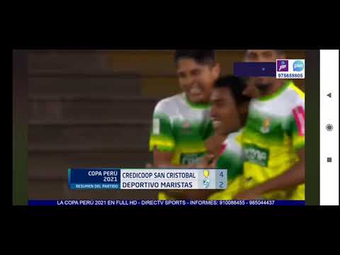 Credicoop San Cristóbal (MOQUEGUA) 4 vs 2 maristas (Huacho), resumen copa Perú 2021