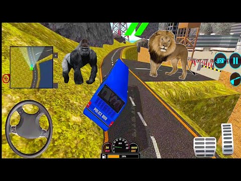 Us Police Uphill Bus Driving Simulator - Police Soldier Transporter Bus #4 - Android Gameplay