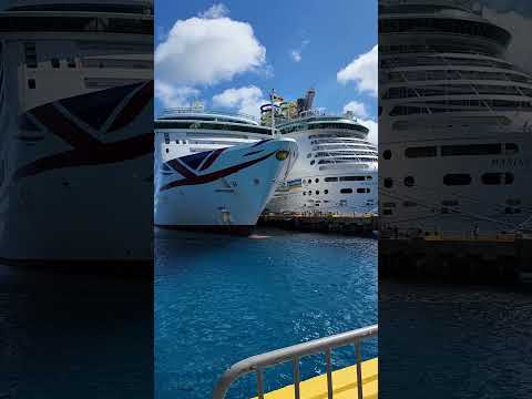 Thumbnail for P&O Aurora & Mariner Of The Seas docked at Costa Maya. #shorts #cruiseships