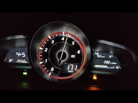 0-200 kmh Mazda 3 2.2 skyactiv D acceleration (stage 1)