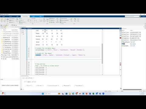 Create Table In Matlab