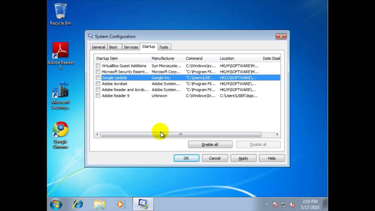 Using Windows Tools for Troubleshooting