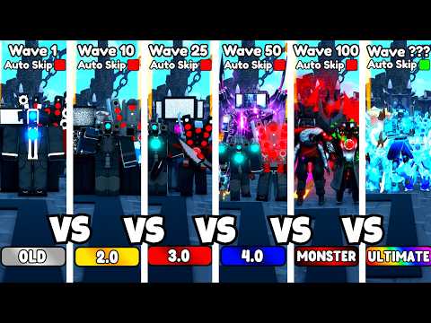OLD VS 2.0 VS 3.0 VS 4.0 VS MONSTER VS ULTIMATE TITAN TRIO! (Toilet Tower Defense)