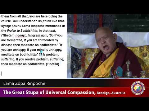 20180417 1930 LZR GSUC Bendigo - Bodhichitta is best practice for pain and only way to enlightenment