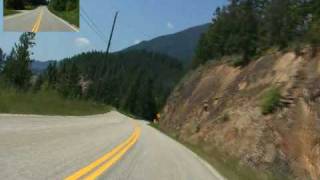 preview picture of video 'Motorcycle riding on Windy roads. North of Creston, BC. Canada'