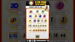 PCSO 9 PM Lotto Results Today – June 29, 2026 | 4D, 3D, and 2D