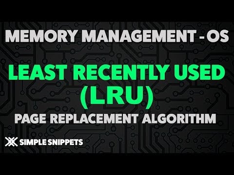 Least Recently Used LRU Page Replacement Algorithm in OS with Example Problem Memory Management