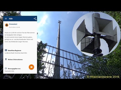 Sirenenprobe Köln - HLS 381 Rondorf - Pneumatische Hochleistungssirene
