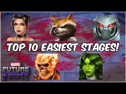 WANT CCF?! MEGA T2? TOP 10 EASIEST STAGES TO PICK!! - Marvel Future Fight