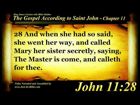 The Gospel of John Chapter 11 - Bible Book #43 - The Holy Bible KJV Read Along Audio/Video/Text