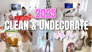 2025 CLEAN & UN-DECORATE WITH ME // New Year Cleaning Motivation