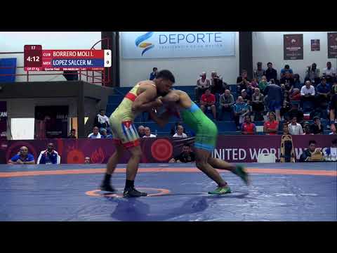 1/4 GR - 67 kg: I. BORRERO MOLI (CUB) v. M. LOPEZ SALCER (MEX)