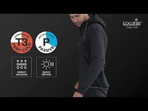 Термобелье мужское Norfin Cosy Line, S | Теплый флисовый термокомплект с капюшоном | Второй слой, для холодной погоды - фото 1 - id-p935454424