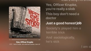 Kevin Csolak - Gee, Officer Krupke (Lyrics) | West Side Story