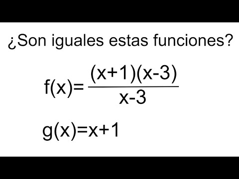 ¿SON IGUALES ESTAS DOS FUNCIONES? Matemáticas Básicas