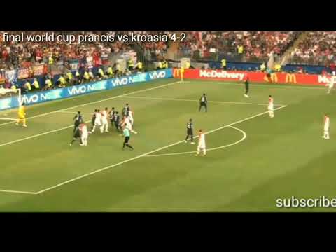 FINAL WORL CUP 2018..,PRANCIS VS KROASIA TERJADI HUJAN GOLLL..,