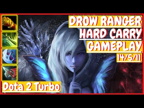 Drow Ranger 14/5/11 [HARD CARRY] [Gameplay DOTA 2 Turbo] 7.31
