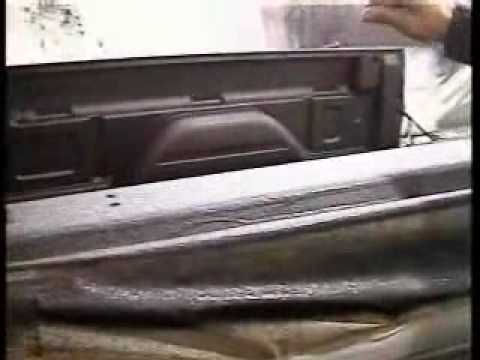 Bed Liner over rail (remove masking) step-11