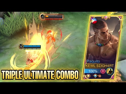 PAQUITO TRIPLE ULTIMATE COMBO | PAQUITO UNKILLABLE BUILD WITH INSANE DAMAGE | EASY OUTPLAY | MLBB
