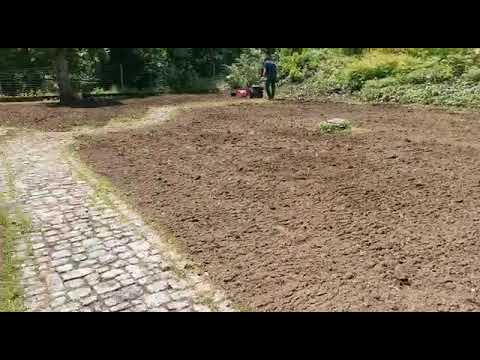 Rasen Neuansaat mit Umkehrfräse von Agria und Lipco UF 70