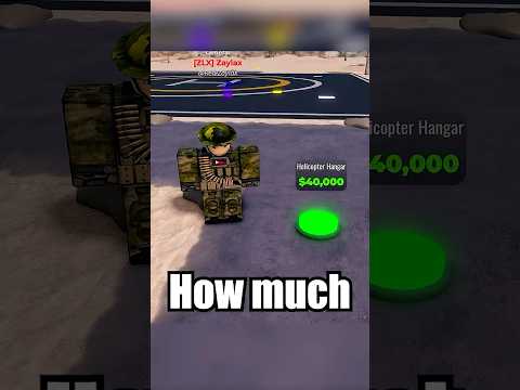How much 💵 does the HELICOPTER HANGAR cost in War Tycoon? #wartycoon #wartycoonroblox #robloxshorts