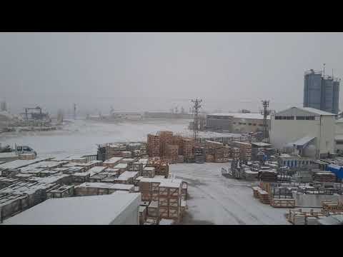 winter in our factory 🏭 Afyonkarahisar Marble and Travertine #turkishmarbles #shorts