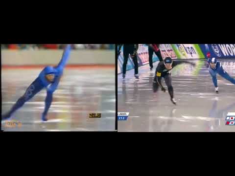 Uwe-Jens Mey (1988) vs. Nao Kodaira (2017) 500m