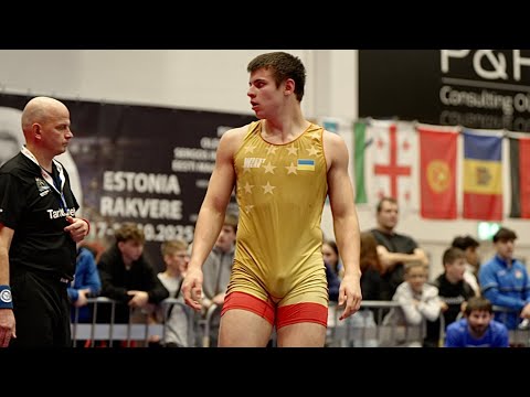 U15 Hlib Feduniv (UKR) vs Isfahan Hasanov (AZE) 85kg final! Greco-roman boys youth wrestling.