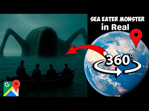 360° VR I Found Sea Eater Monster ! on Google Maps and Google Earth