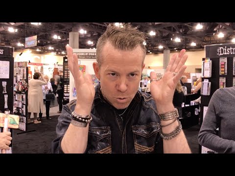 Rainbow Alcohol Ink technique with Tim Holtz - Creativation 2020