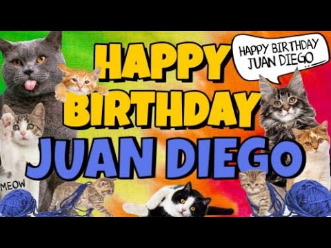 Happy Birthday Juan Diego! Crazy Cats Say Happy Birthday Juan Diego (Very Funny)