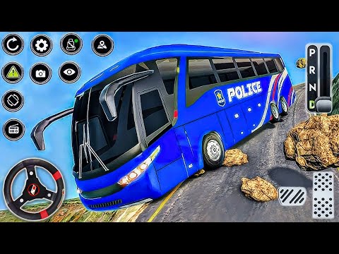US Police Bus Simulator - Offroad Transport Duty Driver 3D - Android GamePlay