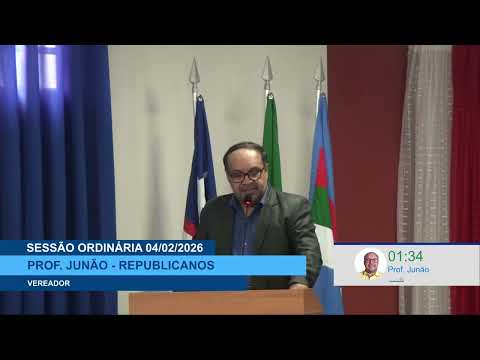  SESSÃO DIA 04/02/2026 – PRONUNCIAMENTO DO VEREADOR PROF. JUNÃO