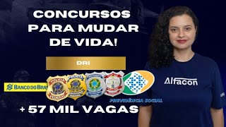 Concursos Previstos 25/26 Carreiras Policiais, Adm, Tribunais e Militares com Dri Taborda