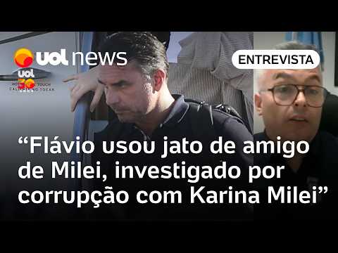 Flávio usou jato de amigo de Milei, investigado por corrupção com Karina Milei, diz deputado