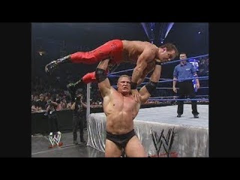 Brock Lesnar vs. Chris Benoit - WWE Title + Brock Destroys  Chris Benoit