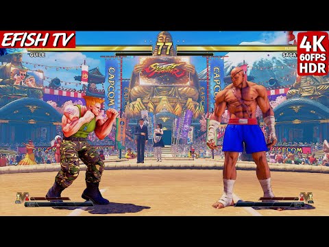 Guile vs Sagat (Hardest AI) - Street Fighter V
